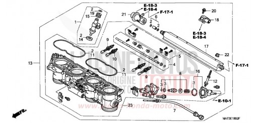 CORPS DE PAPILLON CBR1100XX3 de 2003